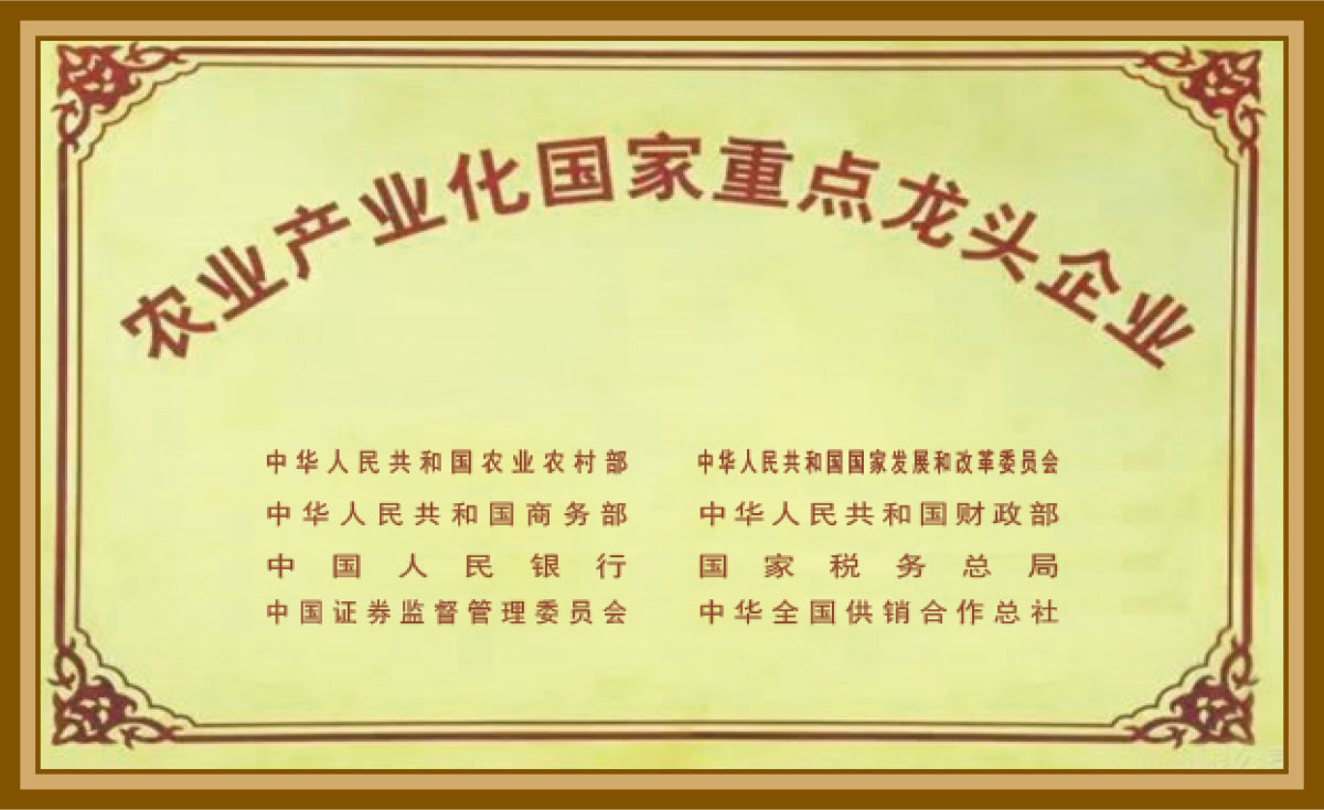 農(nóng)業(yè)產(chǎn)業(yè)化國家重點企業(yè)